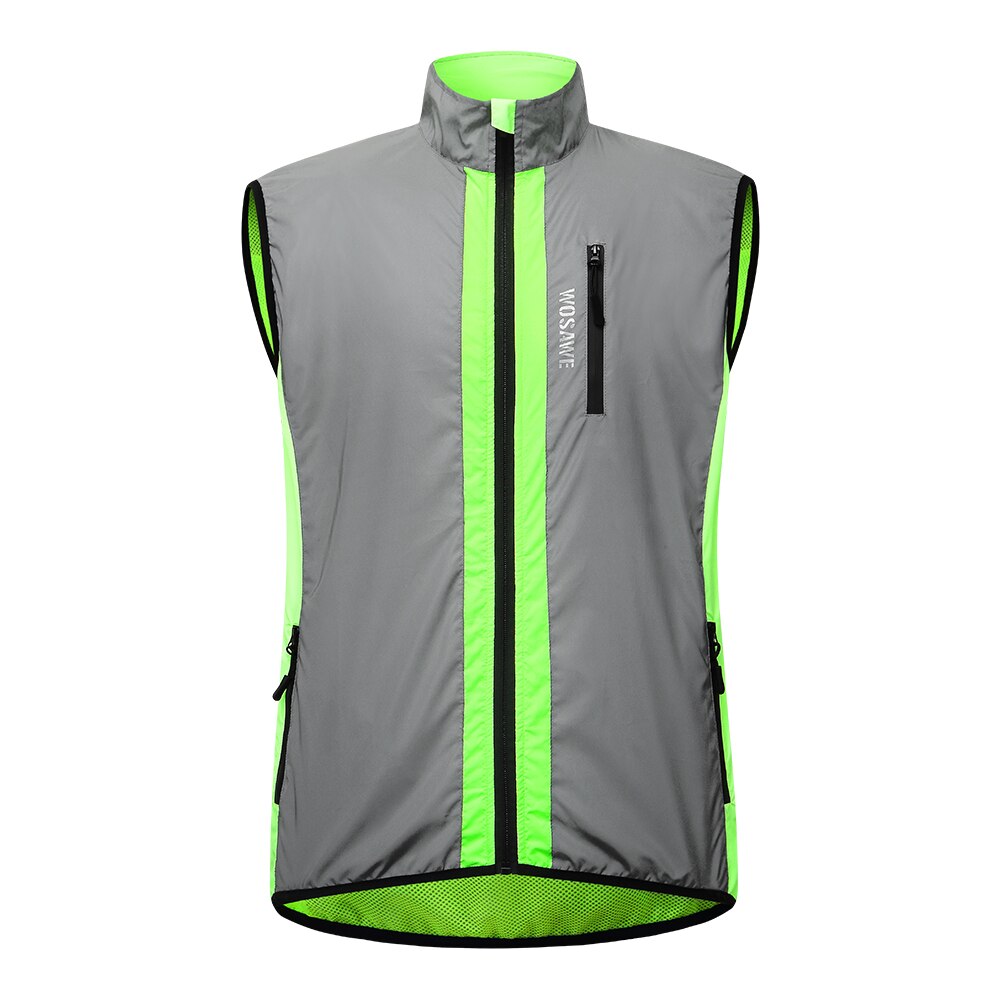 Reflecterende Fietsen Jas Heren Fiets Regenjas Winddicht Fiets Windbreaker Cyclus Kleding Wind Jas Waterdicht Mtb Regen Jas: BO224-G Vest / Xxxl