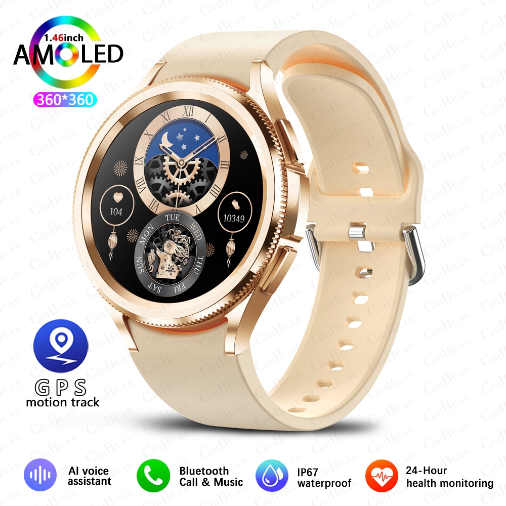 2025 versão mais recente watch6 clássico relógio inteligente masculino gps esportes saúde freqüência cardíaca à prova dwaterproof água bluetooth chamada smartwatch android ios: Verde