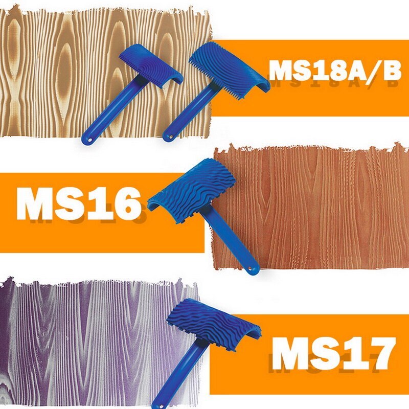 Rubber Imitatie Houtnerf Tool Vloeibaar Behang Art Coating Imitatie Levensechte Houtnerf Tool Houtnerf Ware 1 Pcs