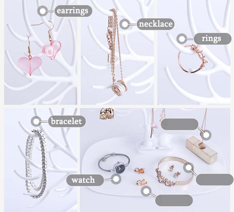 Deer Jewelry Stand Display Necklace Earring Ring Braclet Holder Show Rack Girlfriend Home Storage Decoration Jewelry Holder