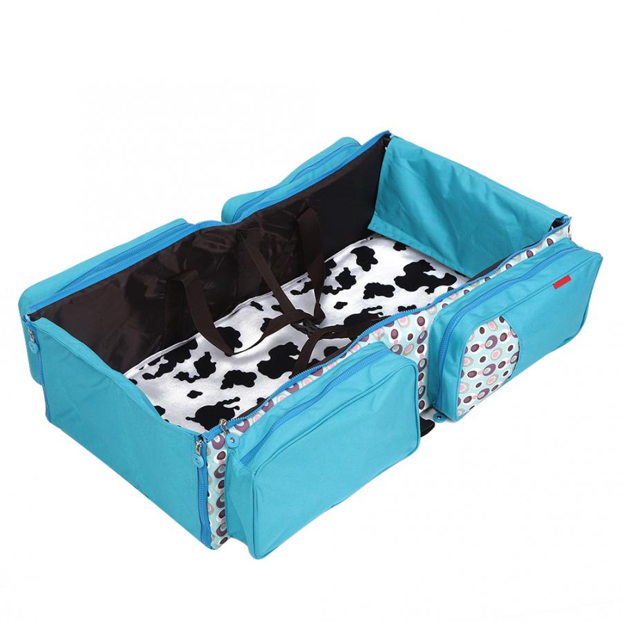 Insular-cama de viaje portátil para bebé, cunas plegables con mosquitera, bolsa de pañales de mamá, bolsas para lactantes multifunción