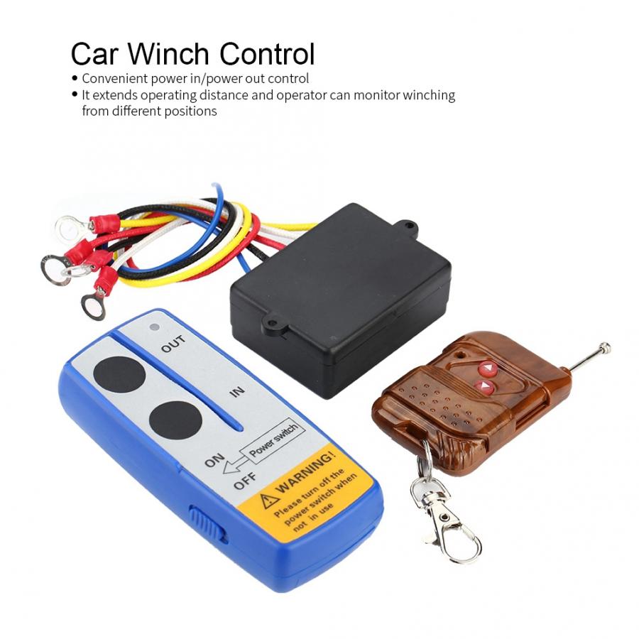 12V 50ft Universal Wireless Winch Remote Control Controller Kit for Car Truck araba aksesuar carro controle remoto