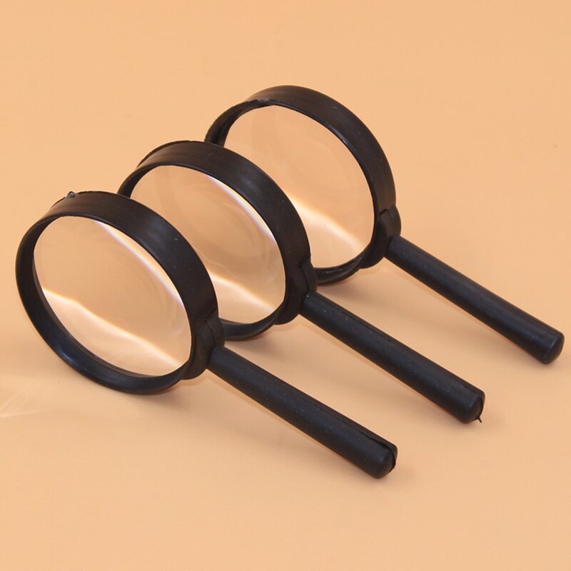 2 Stks/set 5X Vergrootglas Voor Reading Tool Hand Held Vergrootglas Voor Reading Identificatie Etc Glazen Lens Leesbril