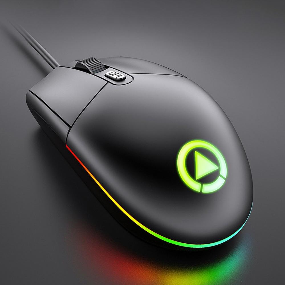 Ergonomische bedrade gamingmuis met 7 led-achtergrondverlichting, optische usb-computermuis, gamermuis, compatibel met pc, laptop, desktopcomputer