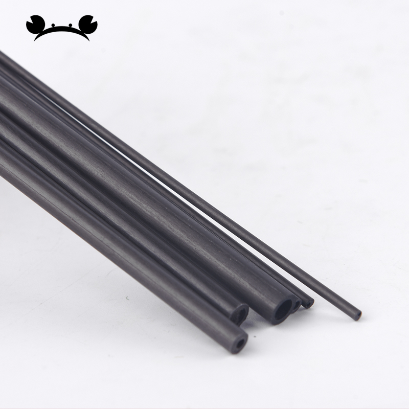 5 uds 2mm/3mm/4mm/5mm/6mm tubo hueco de fibra de carbono varilla de carbono para cometa RC avión aeromodelismo Material helicóptero tubo 200/400mm