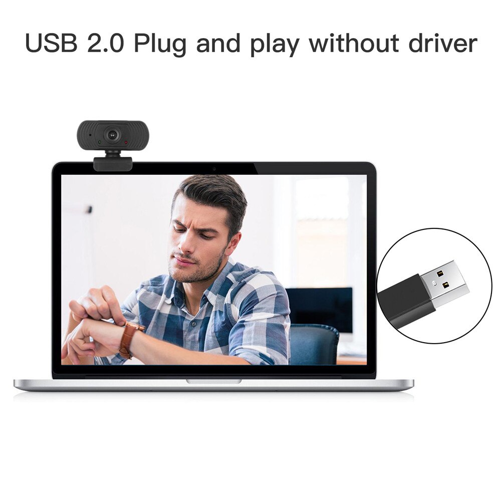 Webcam 1080p com microfone para computadores., câmera para pc articulada para lives, transmissões de vídeo, videochamada, conferências e trabalho.