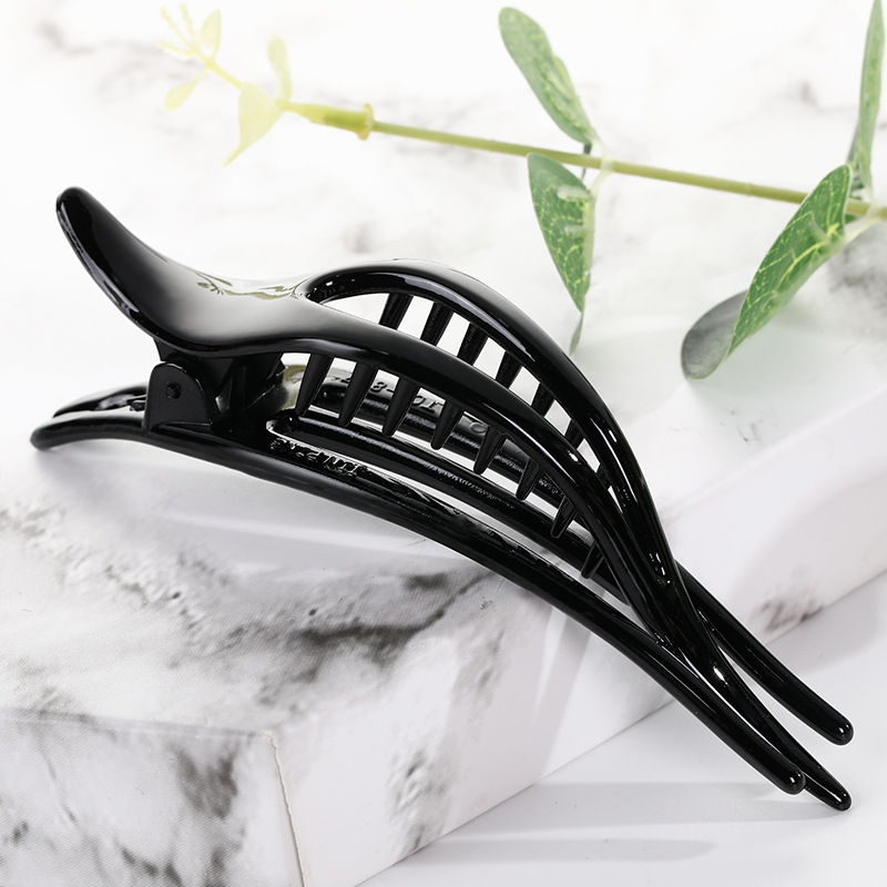 Pinzas para el pelo grandes para mujer, pinza de plástico acrílico con flor, garra de pasador con pico de pato, horquilla para niña, herramientas de peinado, accesorios para el cabello: Azul cielo