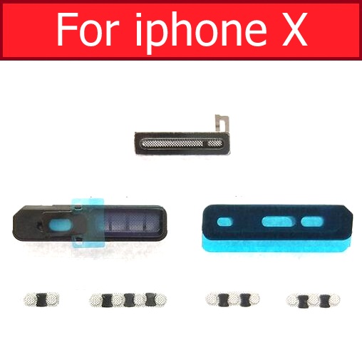 Louder & Speaker & Microphone Anti Dust Mesh and frame For iPhone 5 Se 6S 7 8Plus X XS XR 11 Pro Max Dust filter Repair Parts: For iphone x