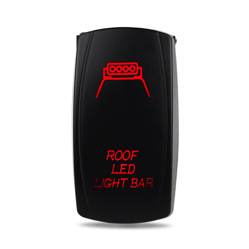 ADPOW 24V Car Boat Truck Lighted Toggle Switch 5pin ON-OFF Waterproof Led Car Boat Toggle Rocker Switch 12v: Red
