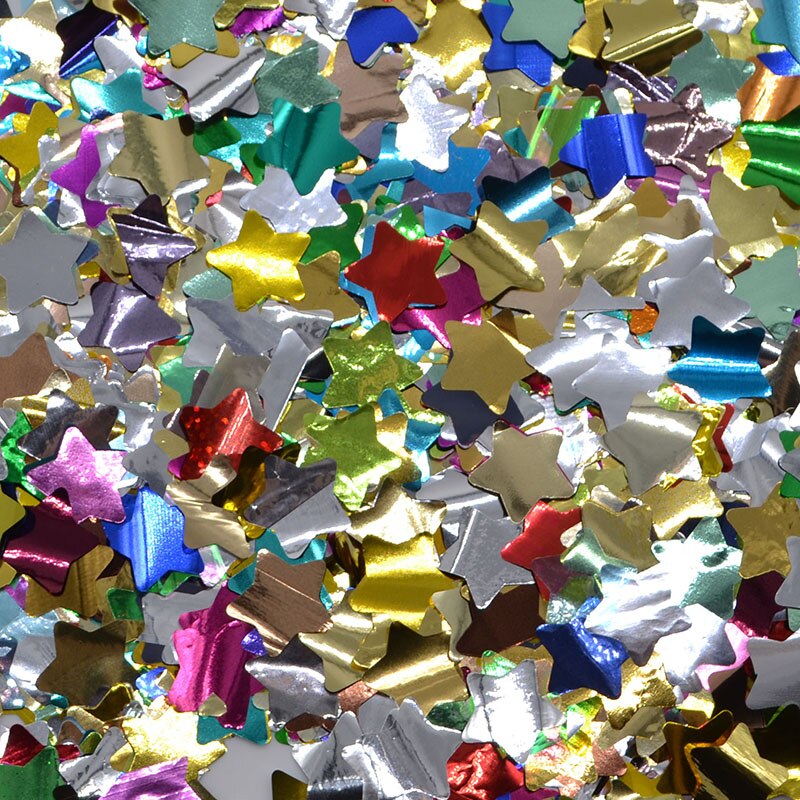 10g/ parti 1cm metallisk folie papir konfetti farverige styrofoam bolde runde stjerne fyld ballon konfetti bryllup fødselsdag dekoration