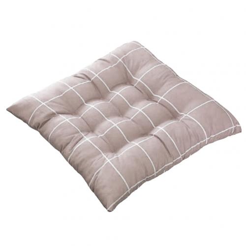 Zachte Vierkante Streep Zitkussen Rugkussen Tie Op Stoel Kussen Sofa Zitkussen Auto Pad Kussen Voor Home Office winte 40X40 Cm: Grey