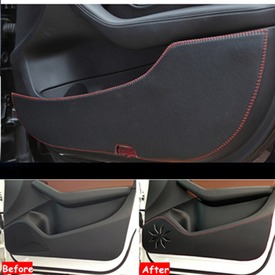 Sinjayer Microfiber Leer Auto Deur Anti-Kick Bescherming Pad Deur Cover Stickers Side Film Voor Lexus Nx Serie