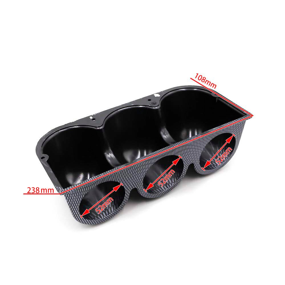 Car meter holder 2" 52mm Carbon Black Triple Dash mount gauge pod Car meter pod Gauge holder YC100212