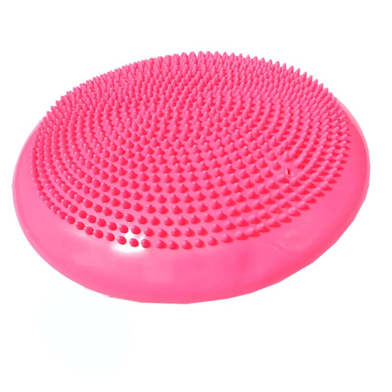 34cm Balance Disc - Yoga Stability Wobble Cushion - PVC - with Free Pump: Pink