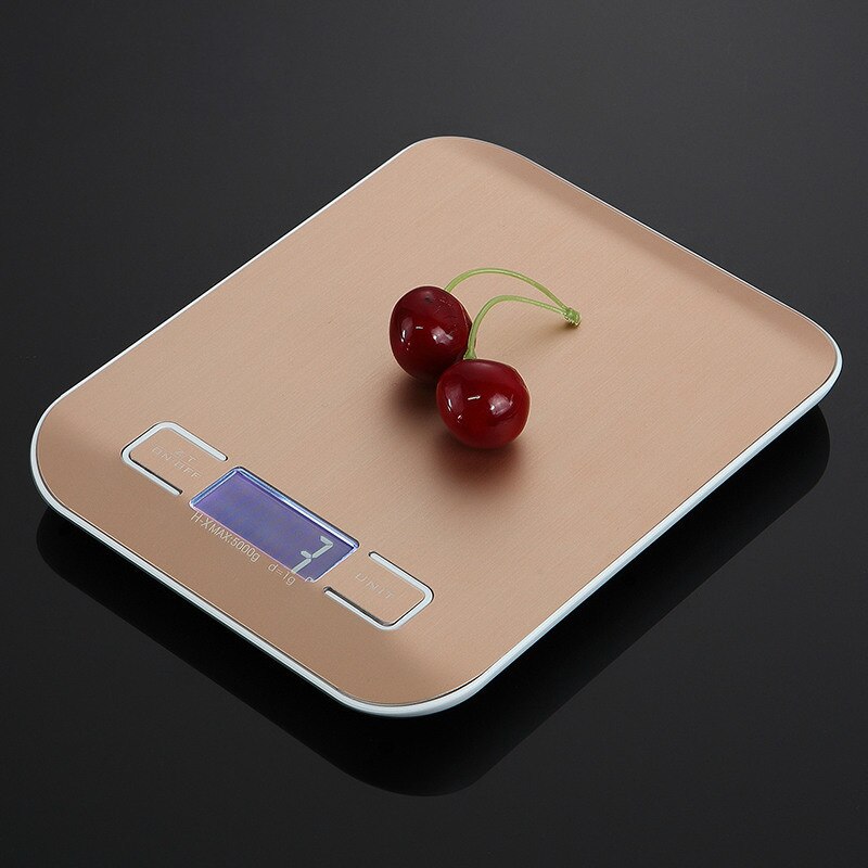10kg Huishouden Keuken Schaal Elektronische Voedsel Schalen Dieet Schalen Meten Slim LCD Digitale Elektronische Weegschaal XNC: Rose gold / 5Kg