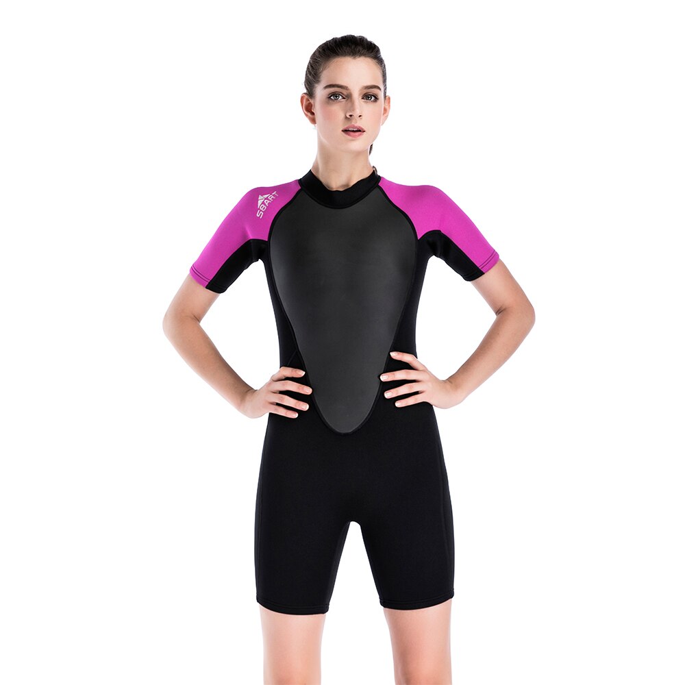 SBART Short Sleeve Wetsuit Women Surfing Snorkeling Mergulho 2mm Neoprene One piece Jumpsuits Diving Spearfishing Wetsuits