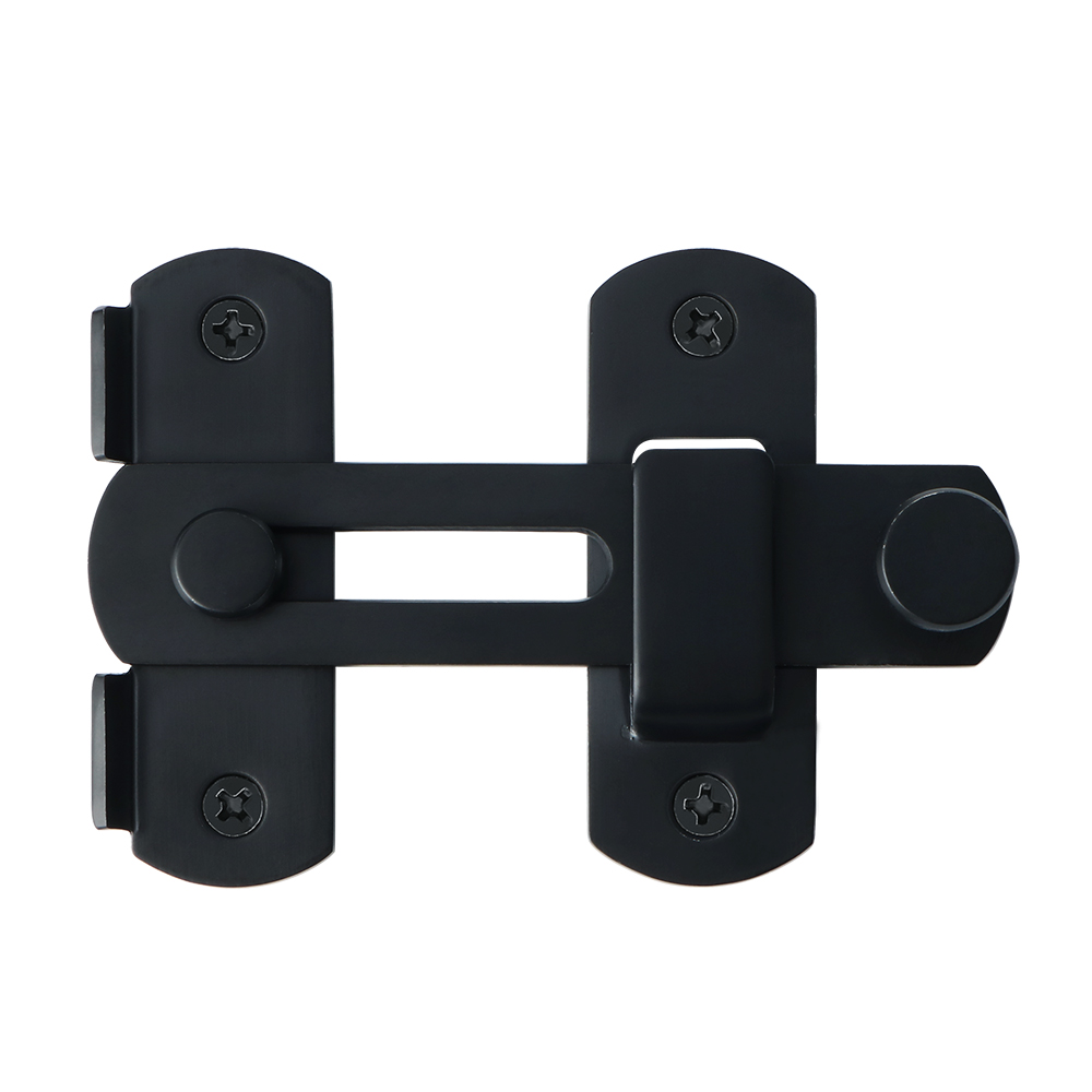 Alise SUS 304 Stainless Steel Flip Latch Gate Latches Door Lock Bar Latch for Windows Sliding Door Garden Guardrails Pet Doors: black