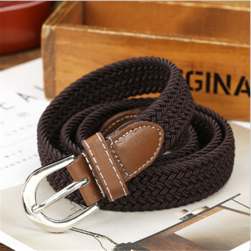 Correa de lona elástica trenzada para hombre y mujer, cinturón con hebilla, correas de cintura, juguetes para bebés y adultos