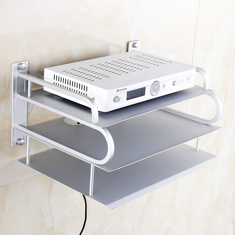 Metal Wall Mounting Wireless Wifi Router Boxes/TV Set-Top Box/DVD Player Stand/Telephone Holder Rack Shelf Bracket WJ506