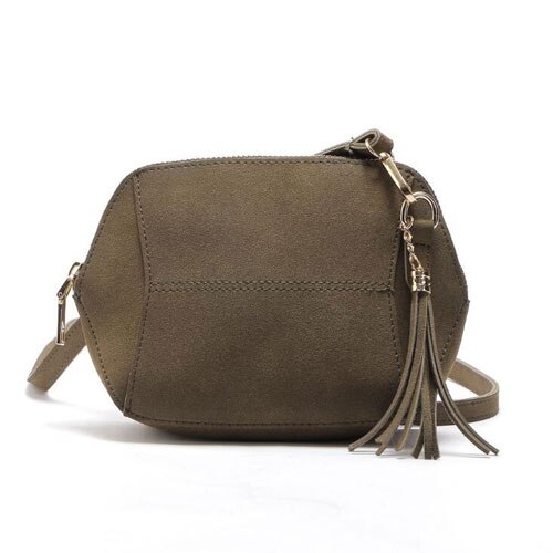 Dames schoudertas luxe mat pu leer snoepkleur stijlvolle schelp messenger crossbody kwast dames handtas: Groente