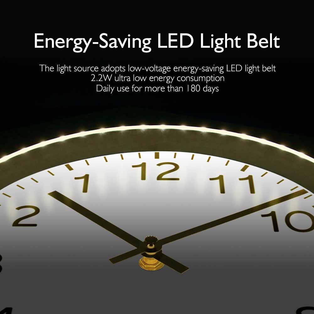 Run Backwards Sound Control Night Light Clock Anticlockwise Reverse Anti Wall Clock Home Decor Timepieces Run Counter Wall Watch