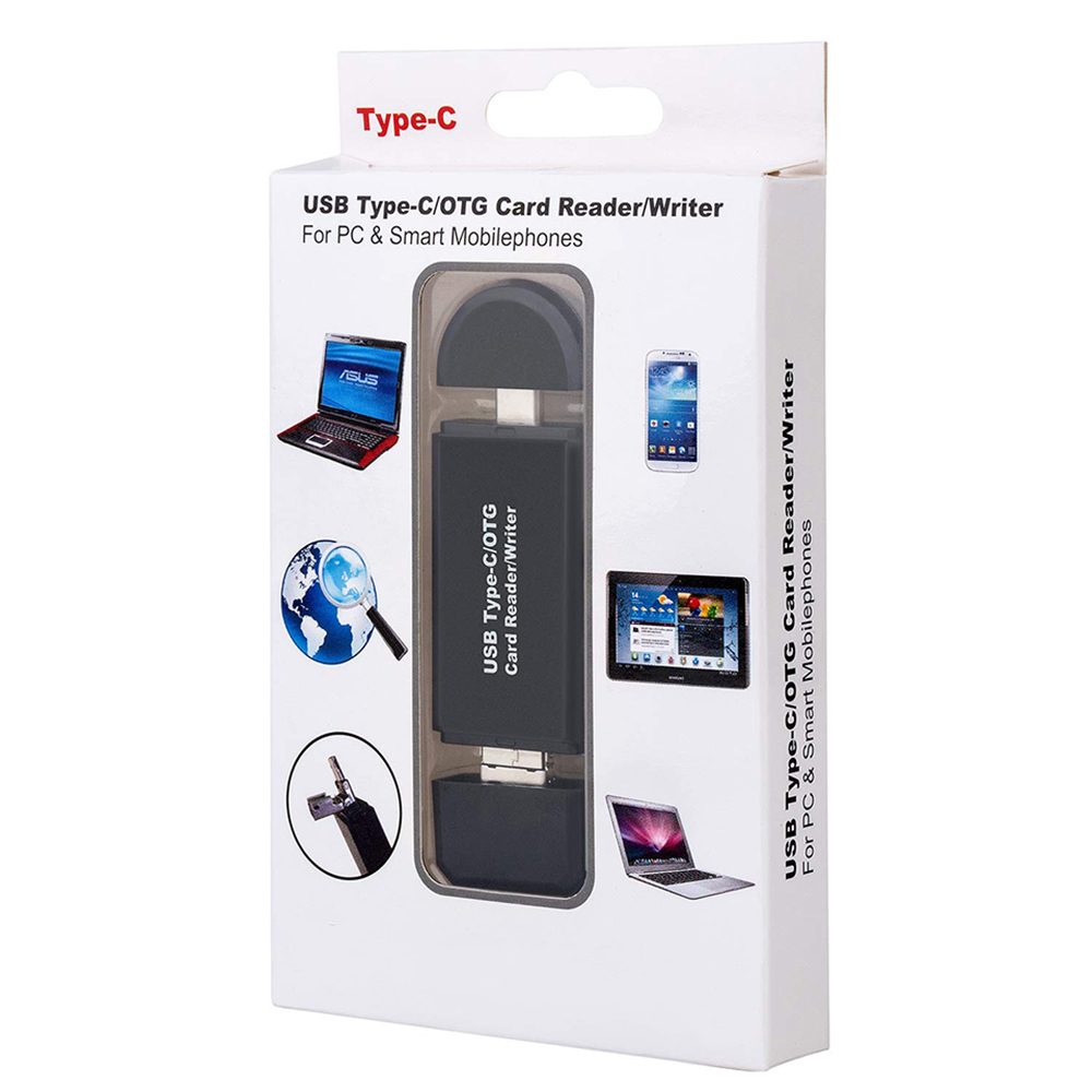 2 In 1 TF/SD Memory Card Reader USB 3.0 to Type-C High Speed OTG Adapter For Phone Laptop Computer