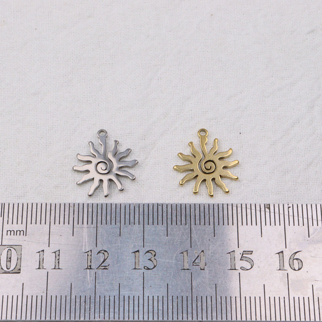 10 stk 15mm grossist rustfritt stål pene solsmykker gjør-det-selv ankelbånd øredobber armbånd 18g måke som ikke falmer fargeløs 2 farger