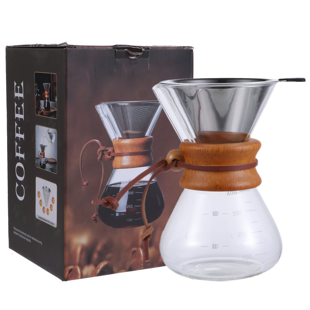 1 Set Glas Koffie Pot Giet Over Koffie Waterkoker Huishoudelijke Koffiepot Met Filter