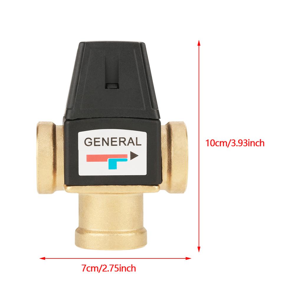 Vanne de mélange thermostatique en laiton 3 voies DN20, filetage femelle, pour chauffe-eau solaire, 1,6 mpa, accessoire d'outils
