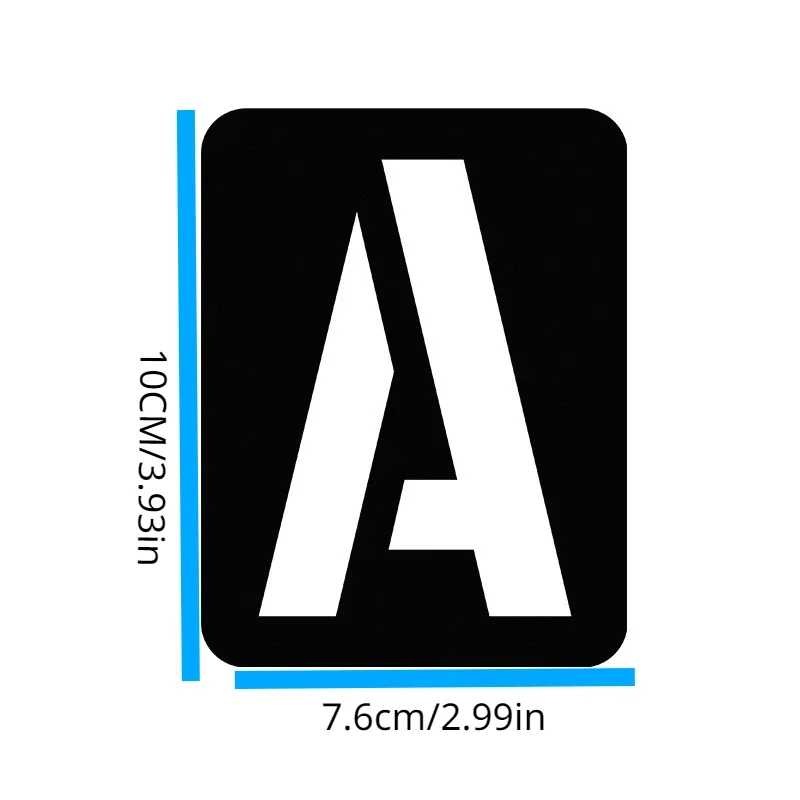 42 stk./sæt alfabet stencil tal og bogstaver symbol gør-det-selv håndværk stencil genanvendelig prægeskabelon kontor skoleartikler