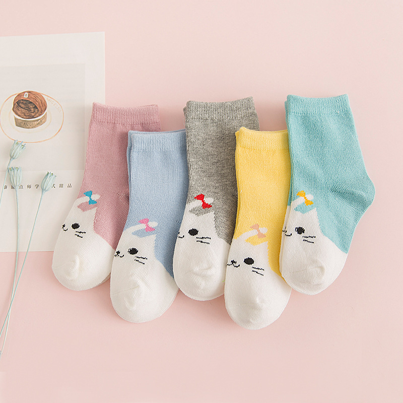 5 paia/lotto 2016 di autunno e di inverno dei bambini del cotone calzini del fumetto del modello per bambini socks1 - 8 anni delle ragazze dei ragazzi calzini: 3 to 5 years