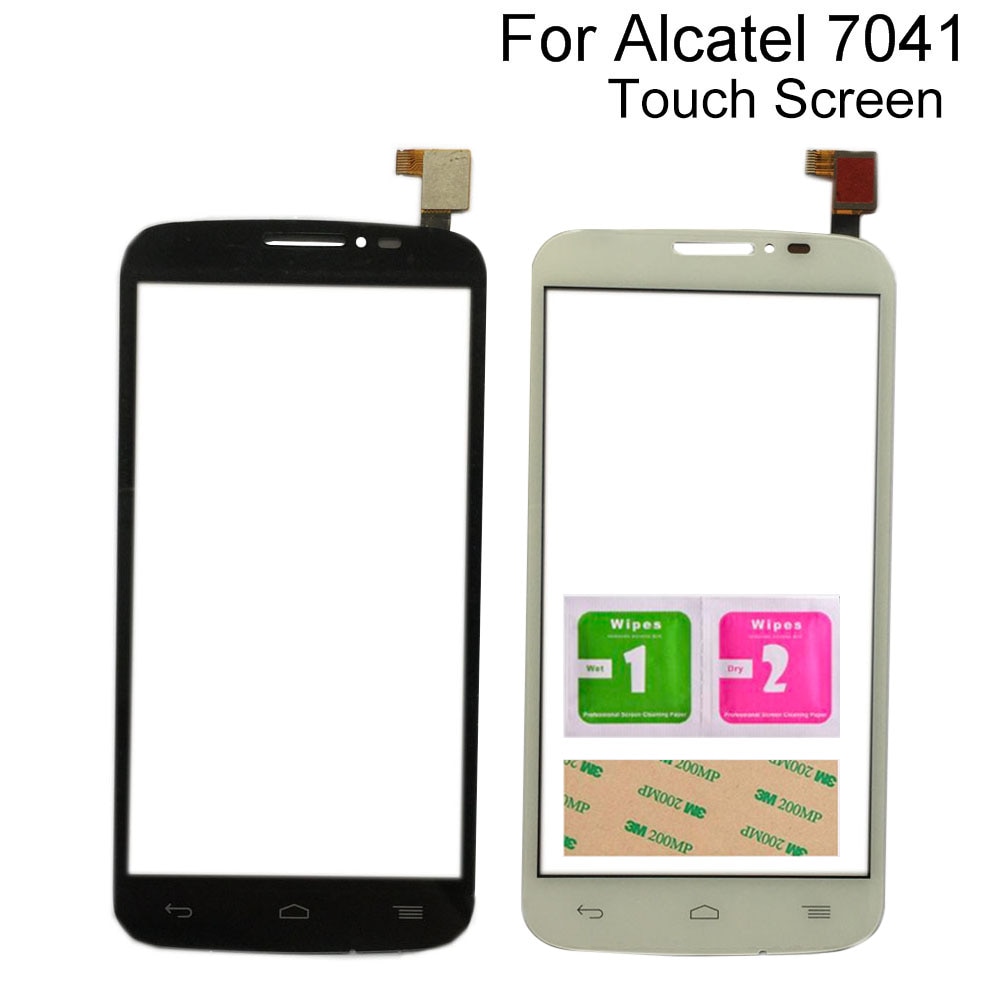 Touch Screen Digitizer Panel For Alcatel One Touch Pop C7 7041 OT-7041D 7041X 7040E 7041D Touch Screen Mobile Sensor 3M Glue