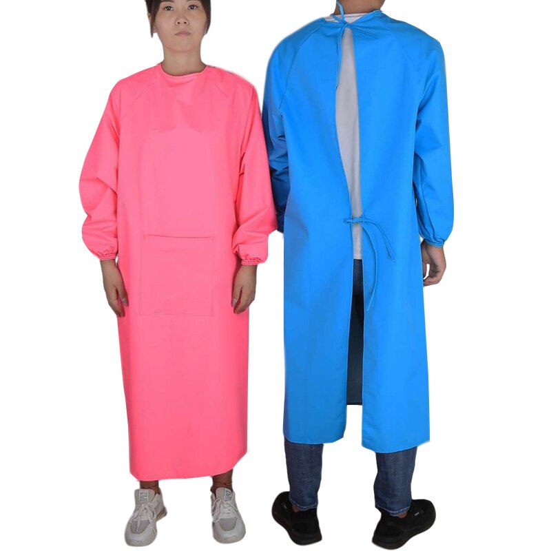 Bata impermeable reutilizable unisex, prenda de trabajo resistente al aceite y apta para la limpieza del hogar