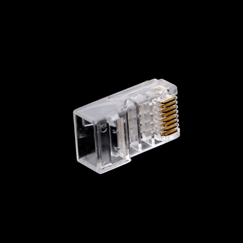 100Pcs RJ45 8-Pin Connector CAT6 Netwerk Kabel Modulaire Ethernet Crystal Stekkers