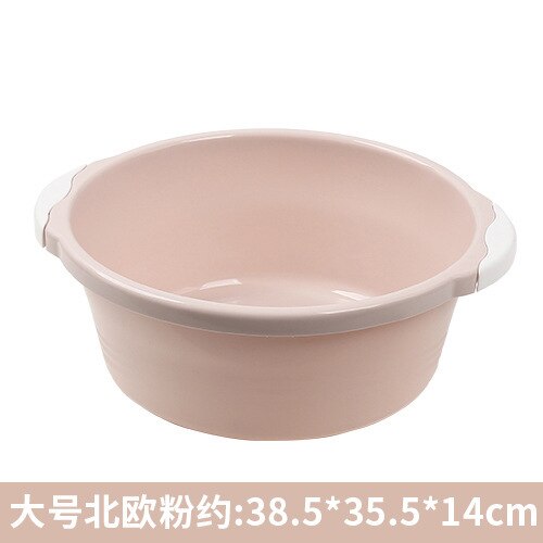Lavamanos para el hogar, cuenco de plástico grande, grueso, redondo, lavabo, fregadero pequeño, venta 040 y: large pink