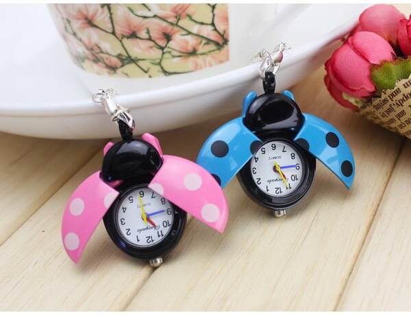 Popular Mixed Bulk 1pcs Color Ladybug Necklace Pendant Watches