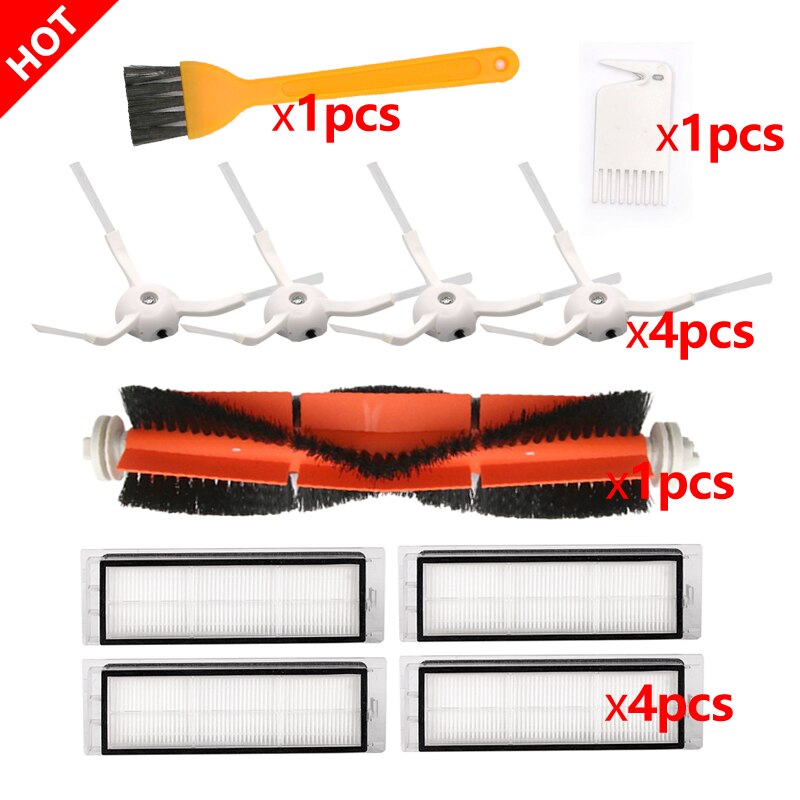 Harja moppi liinat hepa-suodatin xiaomi roborock  s5 s6 s60 s50 s55 t6 t4 t61 mijia  s1 xiaowa  e25 e35 pölynimurin lisävarusteet: E