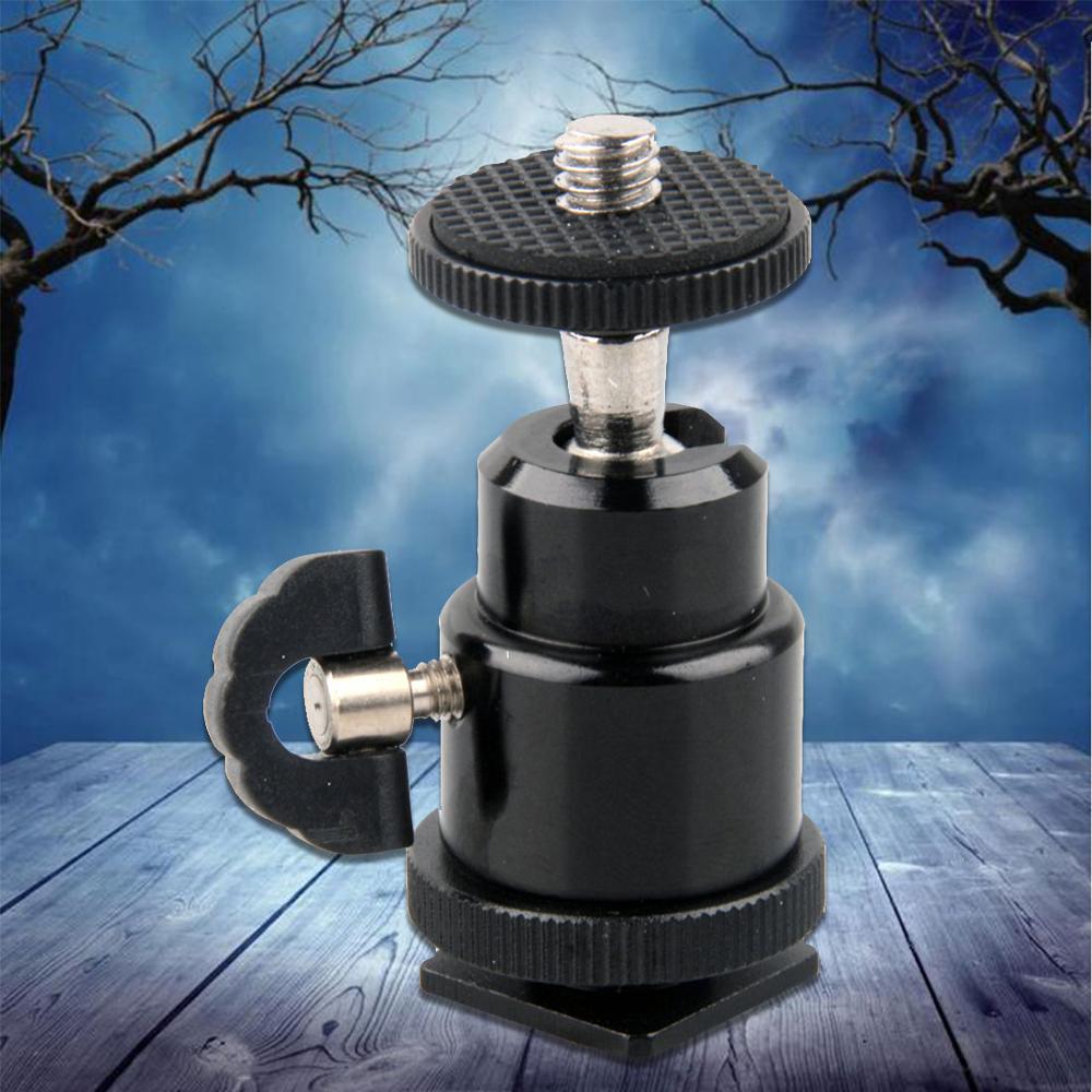 JMFOTO For Camera Tripod LED Light Flash Bracket Holder Mount 1/4 Shoe Adapter Cradle Ball Head with Lock