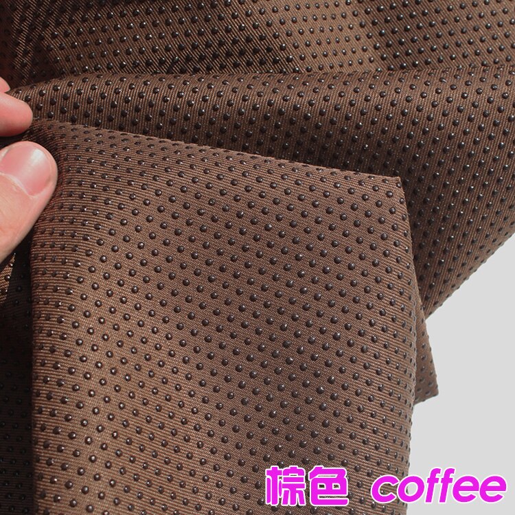 50 x 150cm polyester skridsikkert stof diy pude tæppe sål skridsikker vinyl skridsikkert stof: Kaffe