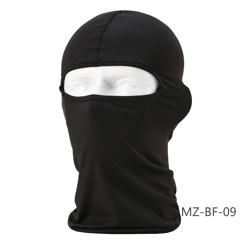 HEROBIKER-pasamontañas de LICRA para motociclista, máscara de Moto, Viso, Antivento, transpirable, Nuova: Black-MZ-BF-09