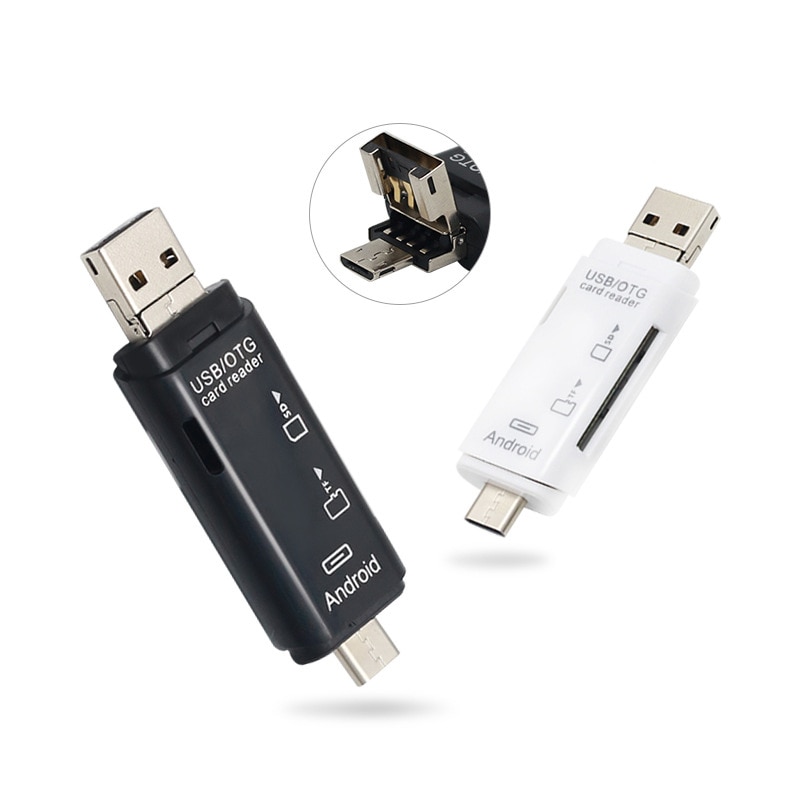 3 in 1Type C en micro USB en USB Kaartlezer USB OTG Hoge Snelheid SD TF Kaart Uitbreiding adapter Voor Android Telefoon Mac Computer