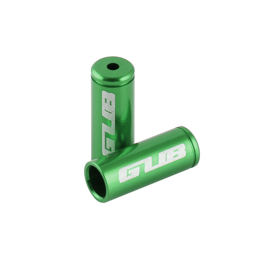 Gub 100 st aluminium cykelväxel bromsvajerhatt mountainbike racercykel bromsväxelvajer slang vajerskydd ändskydd tillbehör: 4mm- skiftgrön