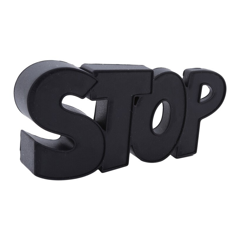 Tecknad stopp 1 st söta tecknade bokstäver stopp stil dörrpropp silikon dörrstoppsäkerhet för baby heminredning: Svart