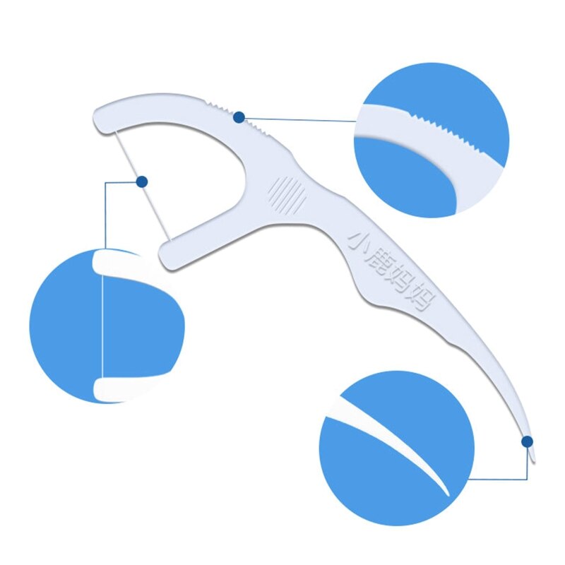 50/100pcs Dental Floss Flosser Picks Toothpicks Sticks with Thread Interdental Brush Tooth Cleaning Dental Floss Pick