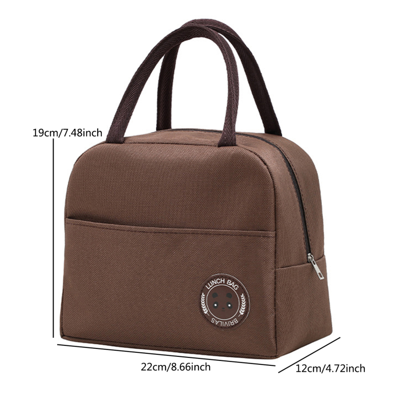 Torba termiczna na Lunch przenośna izolowana skrzynka Oxford termiczny pojemnik na zimne jedzenie szkolny piknik dla mężczyzn kobiet podróżny Lunchbox: Jasne