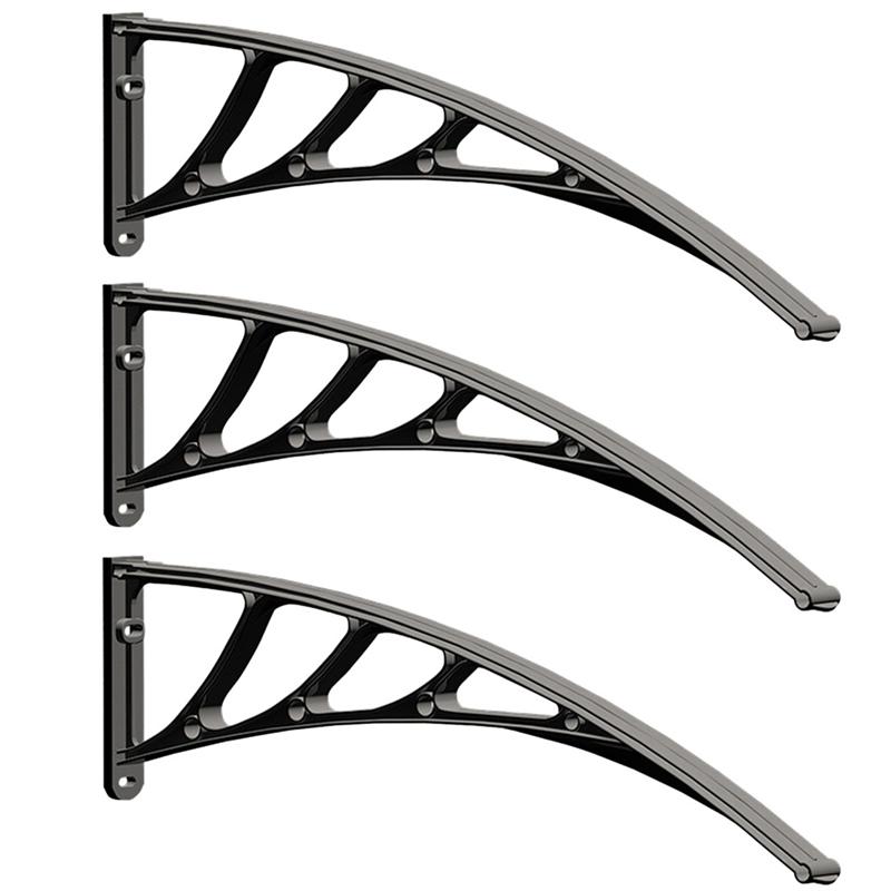 Toldo para balcón, 3 uds., soporte para cubierta de lluvia, soporte resistente para toldo: Default Title