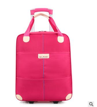 travel trolley bag with wheels women men Unisex luggage bag on wheel suitcase Travel Duffle Oxford Travel bag on wheels