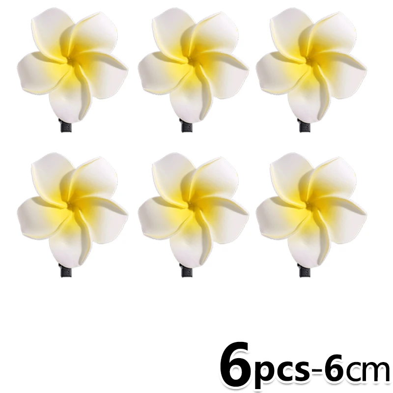 Pinzas para el cabello de flores de Plumeria para mujeres y niñas, horquillas, pasadores de flores de huevo, bolso hawaiano para de boda, sombrero, accesorios para el cabello: Rosa