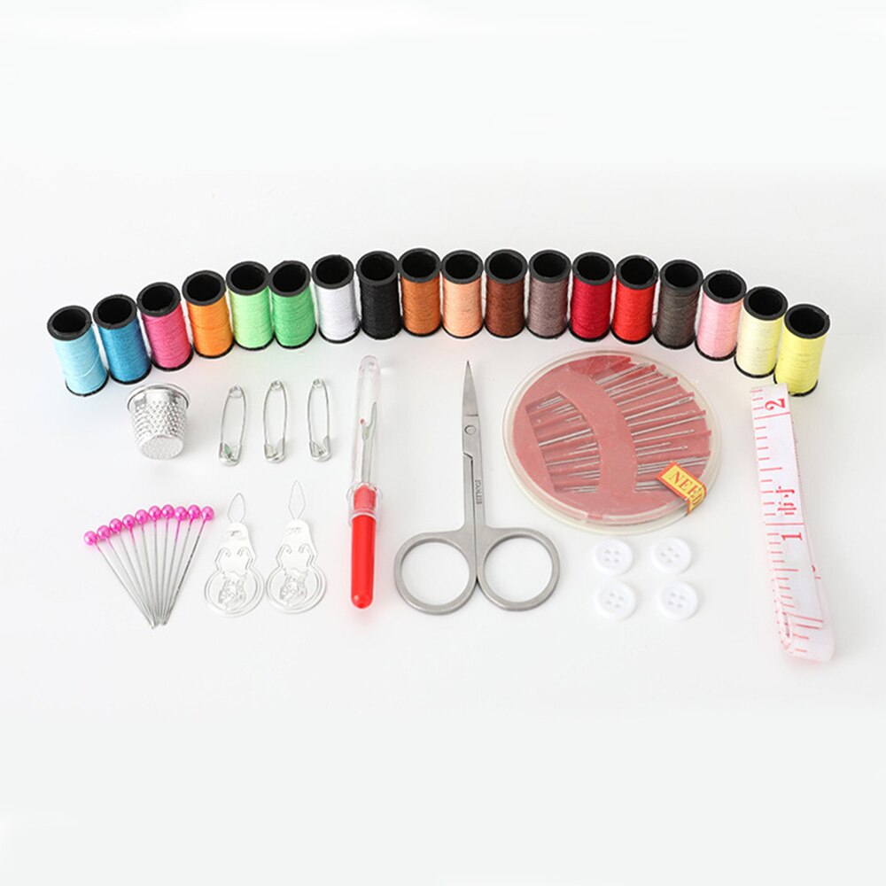 INNE Sewing Accessories Seam Needlework Stitch Tools Supplies Knitting Needles Scissors Kit Material Instruments Box Embroidery