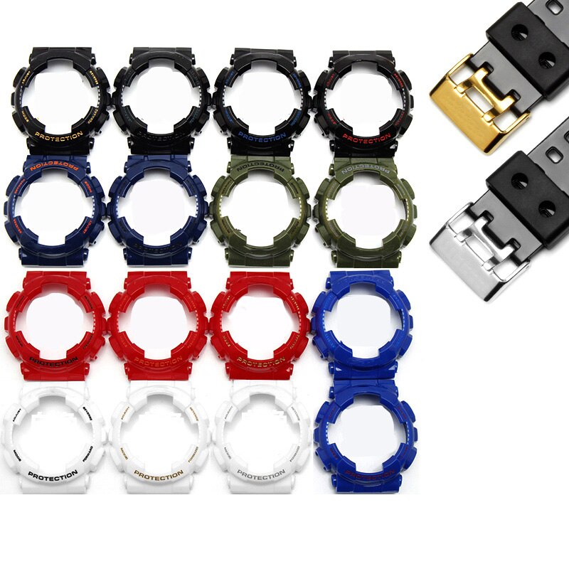 Vervangende band voor casio g-shock ga  gd 110 120 rubberen hars horlogeband glanzend mat heren waterdichte sportarmband